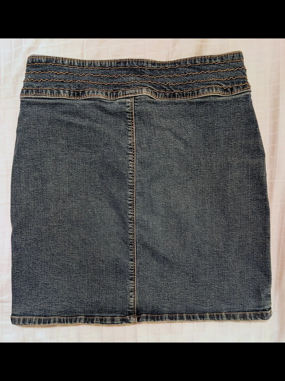 Y2K Denim Skirt in Washed Blue - Picture 3 of 9